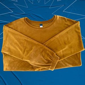 Old Navy Velvet Long Sleeve Crop top